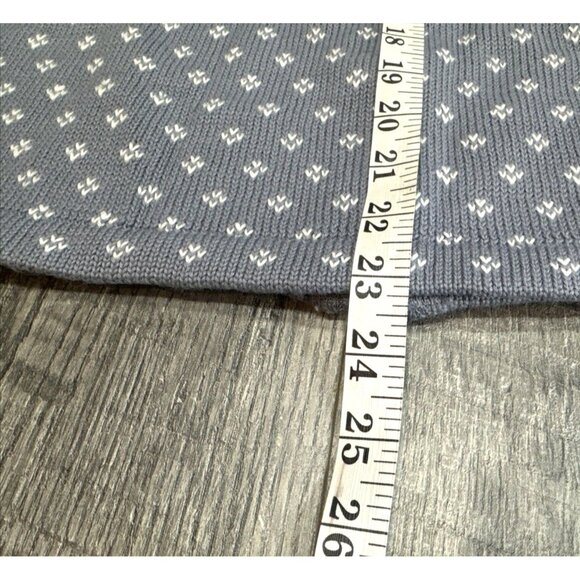 Norton Wool Sweater Cardigan Womens Medium Wool Blend Blue Fair Isle Zip NEW - Picture 7 of 7